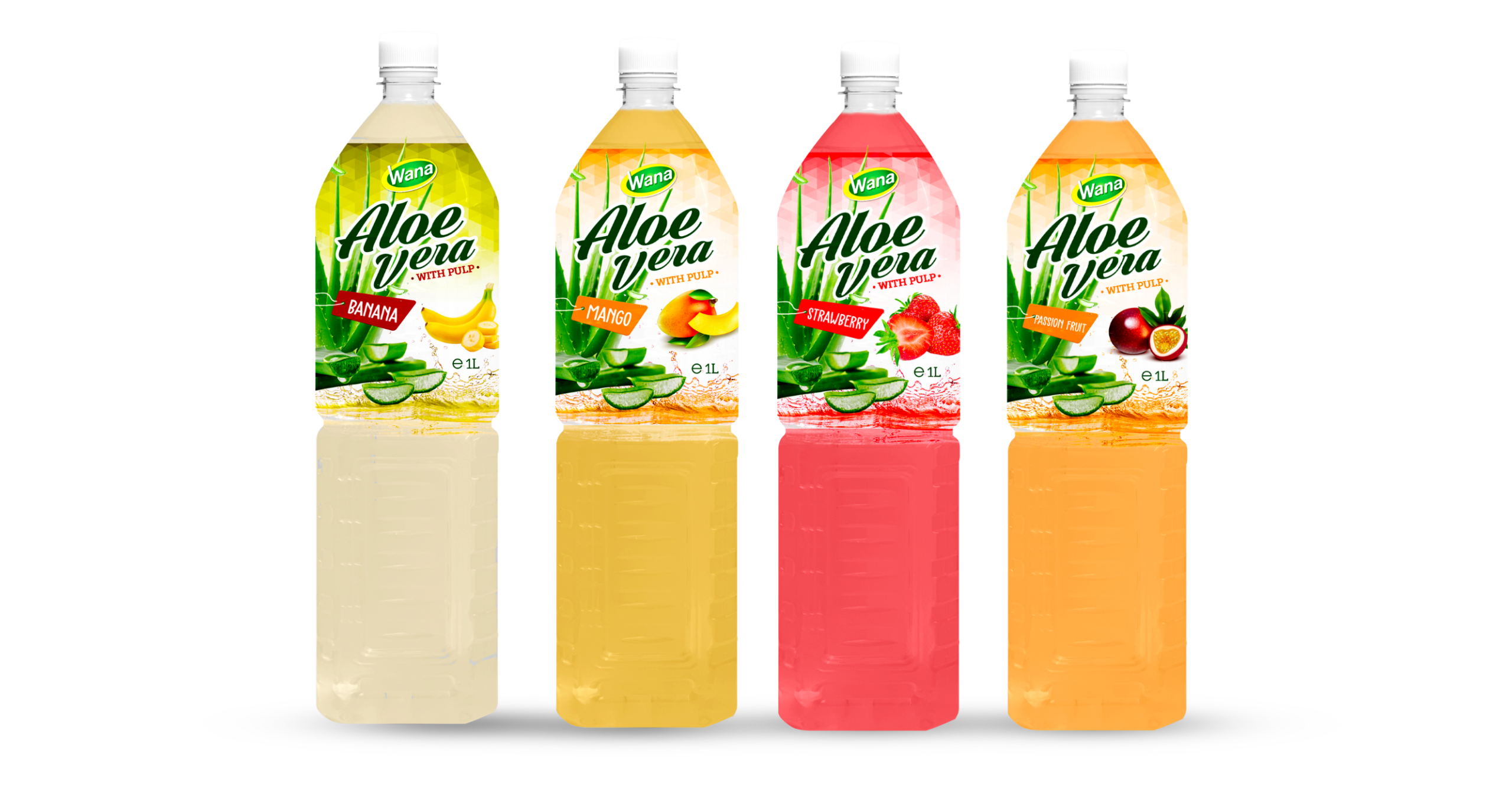 Aloe Vera Juice Drink with Fruit Flavor and Pulp 1000ml PET Bottle