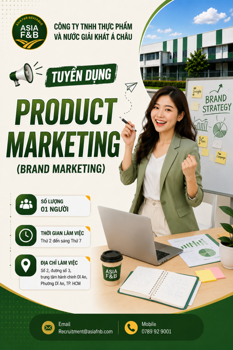 CÔNG TY Á CHÂU: TUYỂN DỤNG 01 NHÂN VIÊN PRODUCT MARKETING